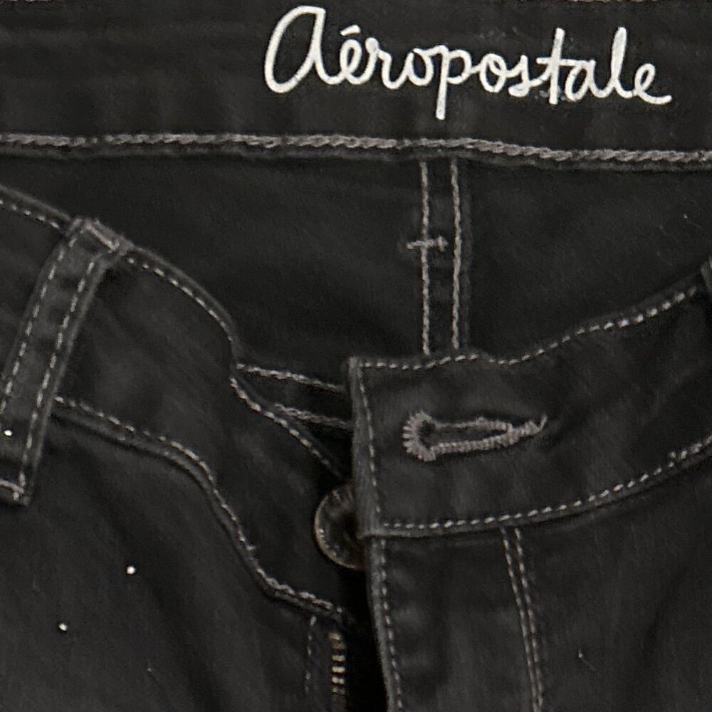 Vintage Aeropostale Lola Embellished Blue Denim Jeggings Womens Size 10 Regular - Picture 7 of 10